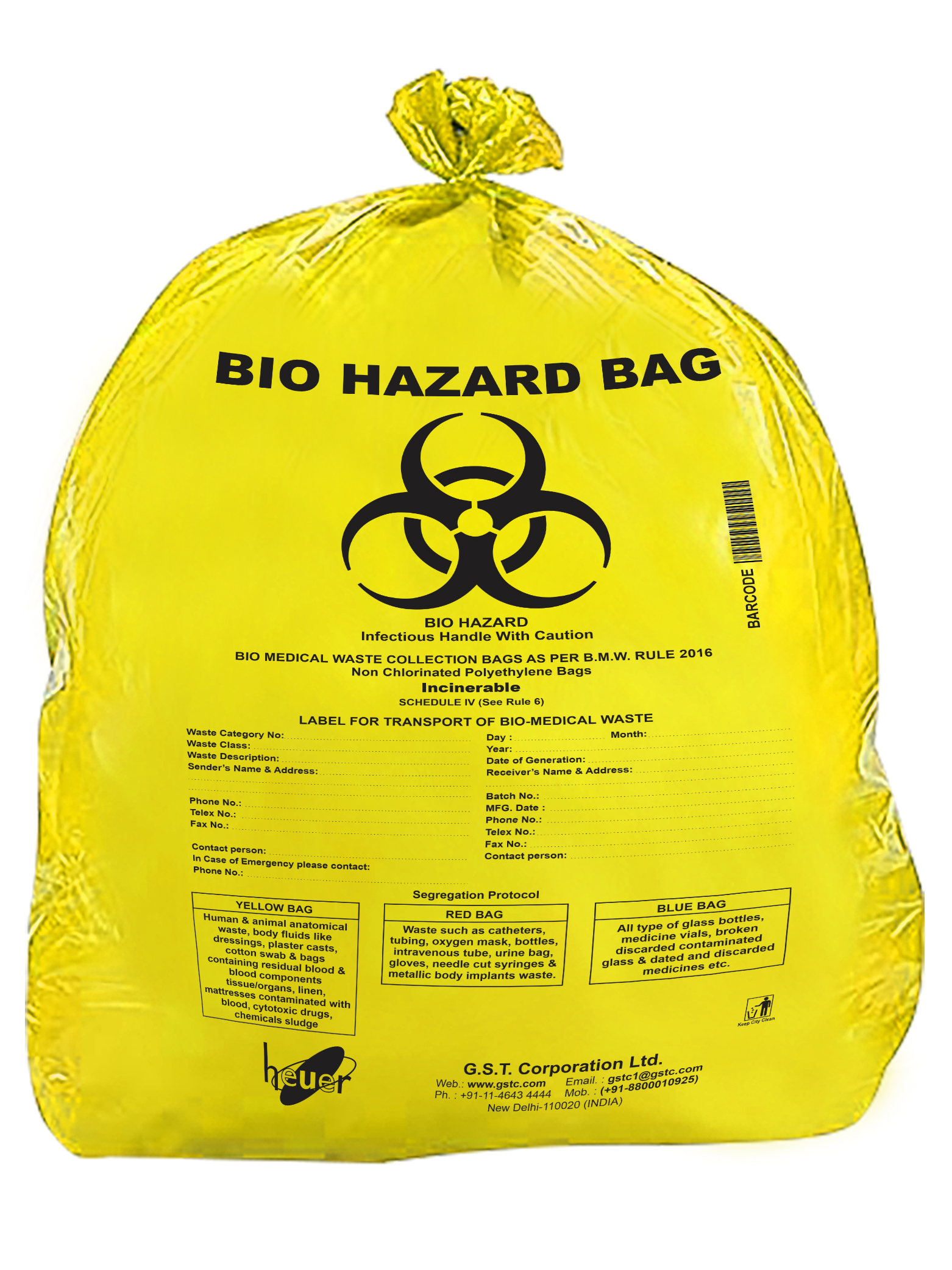 Hazardous Waste Bag - 1 Roll